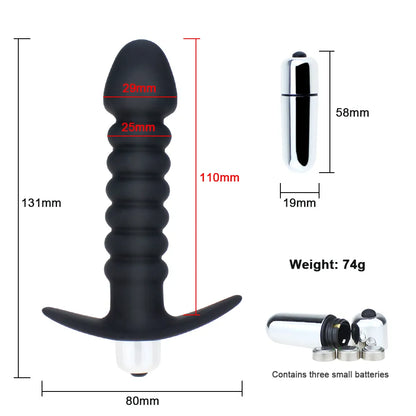 Silicone Anal Beads Butt Plug Vibrator Anal Plug Toy Strapon Dildo Male Prostate Massager Anal Sex Toys for Gays/Couple Men