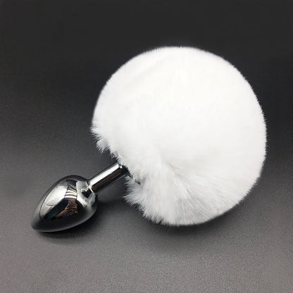 SMLOVE Cute Rabbit Tail Anal Plug Fluffy Plush Sexy Bunny Girl Cosplay Erotic Sex Toys for Woman Men Couples Anal Butt Plug Tail