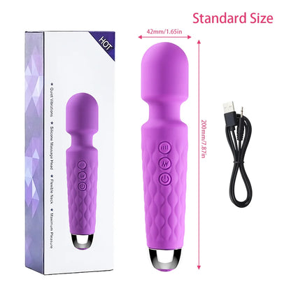 Women Female Masturbator Rechargeable Powerful Clit Stimulator Adult Vagina Sex Toy Magic Av Mini Wand Massager Dildo Vibrator