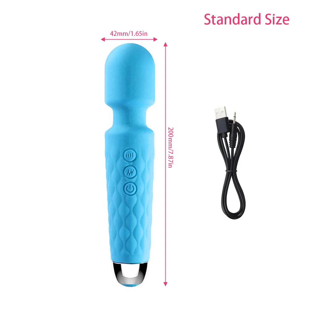 Women Female Masturbator Rechargeable Powerful Clit Stimulator Adult Vagina Sex Toy Magic Av Mini Wand Massager Dildo Vibrator