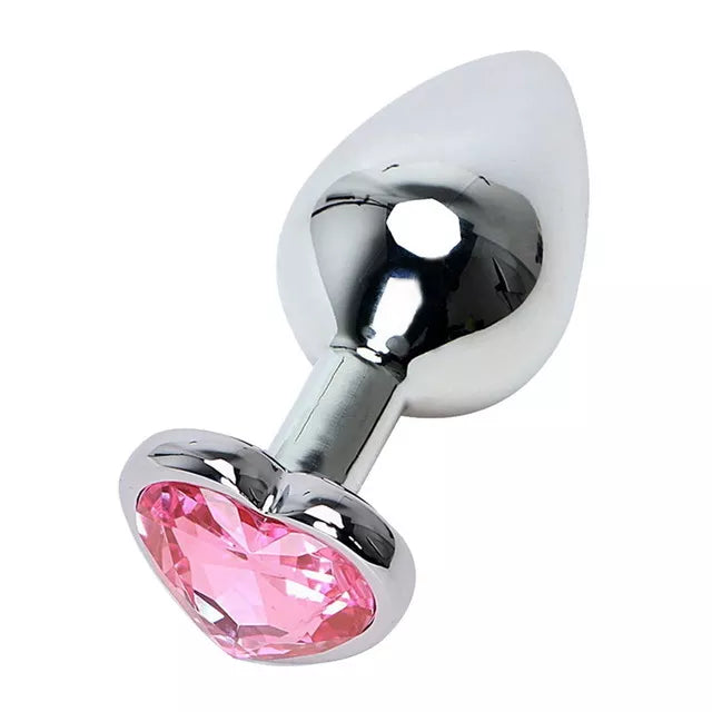 3 Size Anal Plug Heart Stainless Steel Crystal Anal Plug Removable Butt Plug Stimulator Anal Sex Toys Prostate Massager Dildo