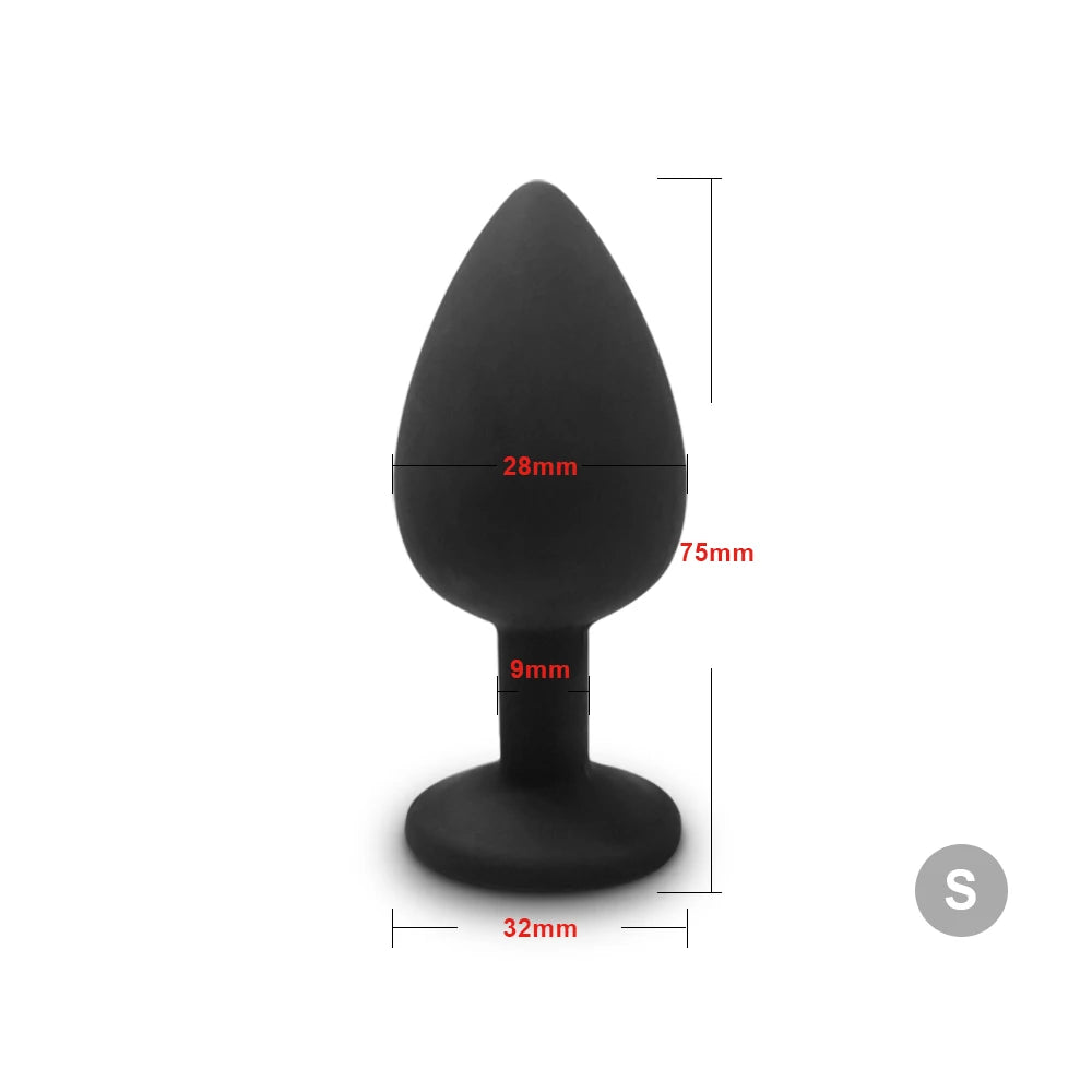 Anal Plug Butt Plug for Woman Men Soft Silicone 3 Different Size Sex Toys Bullet Vibrator Anal Unisex Gay Anal Toys for Adults