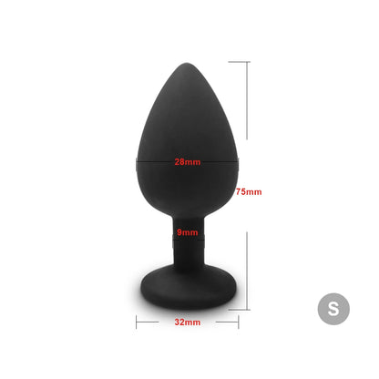 Anal Plug Butt Plug for Woman Men Soft Silicone 3 Different Size Sex Toys Bullet Vibrator Anal Unisex Gay Anal Toys for Adults