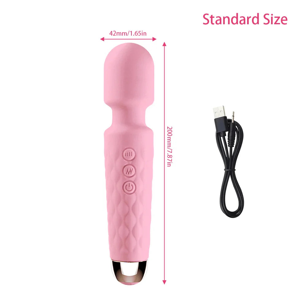 Women Female Masturbator Rechargeable Powerful Clit Stimulator Adult Vagina Sex Toy Magic Av Mini Wand Massager Dildo Vibrator