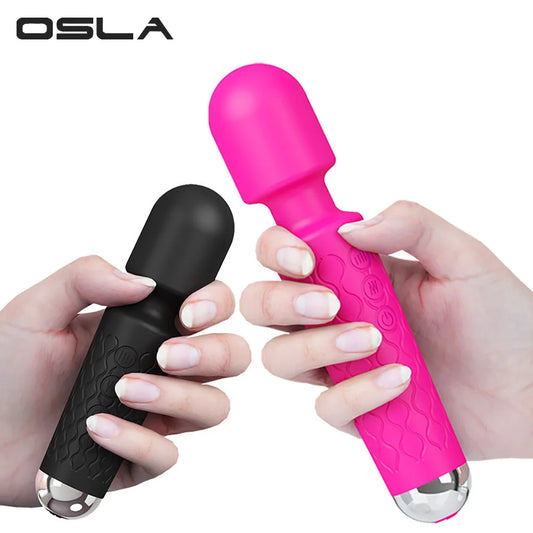 Women Female Masturbator Rechargeable Powerful Clit Stimulator Adult Vagina Sex Toy Magic Av Mini Wand Massager Dildo Vibrator