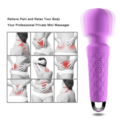 Women Female Masturbator Rechargeable Powerful Clit Stimulator Adult Vagina Sex Toy Magic Av Mini Wand Massager Dildo Vibrator