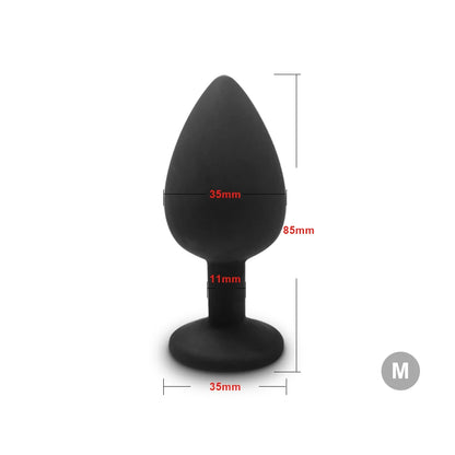 Anal Plug Butt Plug for Woman Men Soft Silicone 3 Different Size Sex Toys Bullet Vibrator Anal Unisex Gay Anal Toys for Adults