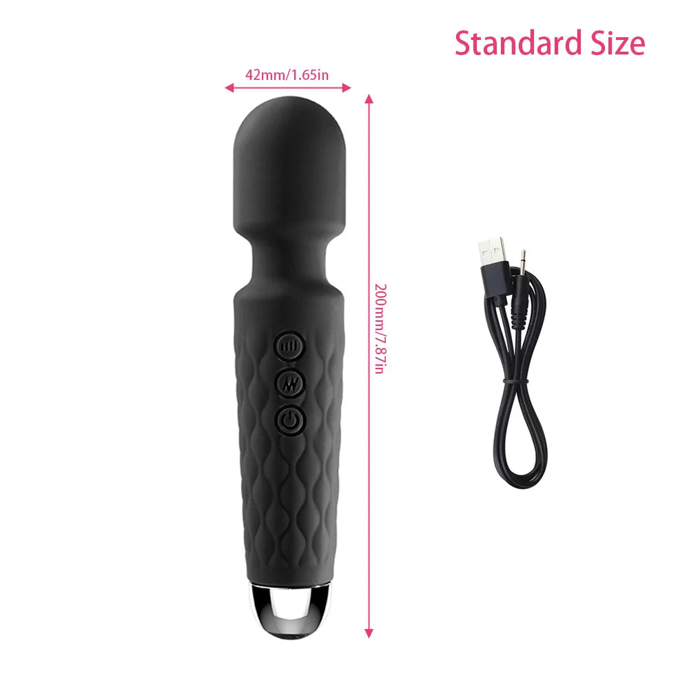 Women Female Masturbator Rechargeable Powerful Clit Stimulator Adult Vagina Sex Toy Magic Av Mini Wand Massager Dildo Vibrator