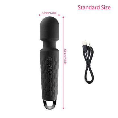 Women Female Masturbator Rechargeable Powerful Clit Stimulator Adult Vagina Sex Toy Magic Av Mini Wand Massager Dildo Vibrator