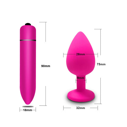 Anal Plug Butt Plug for Woman Men Soft Silicone 3 Different Size Sex Toys Bullet Vibrator Anal Unisex Gay Anal Toys for Adults