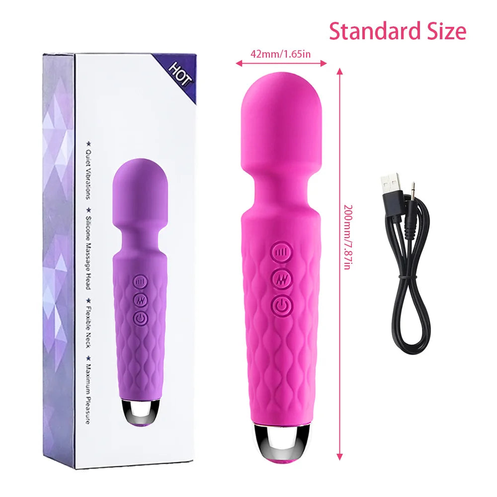 Women Female Masturbator Rechargeable Powerful Clit Stimulator Adult Vagina Sex Toy Magic Av Mini Wand Massager Dildo Vibrator