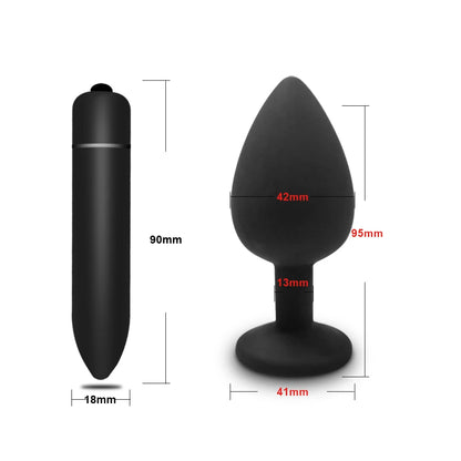 Anal Plug Butt Plug for Woman Men Soft Silicone 3 Different Size Sex Toys Bullet Vibrator Anal Unisex Gay Anal Toys for Adults