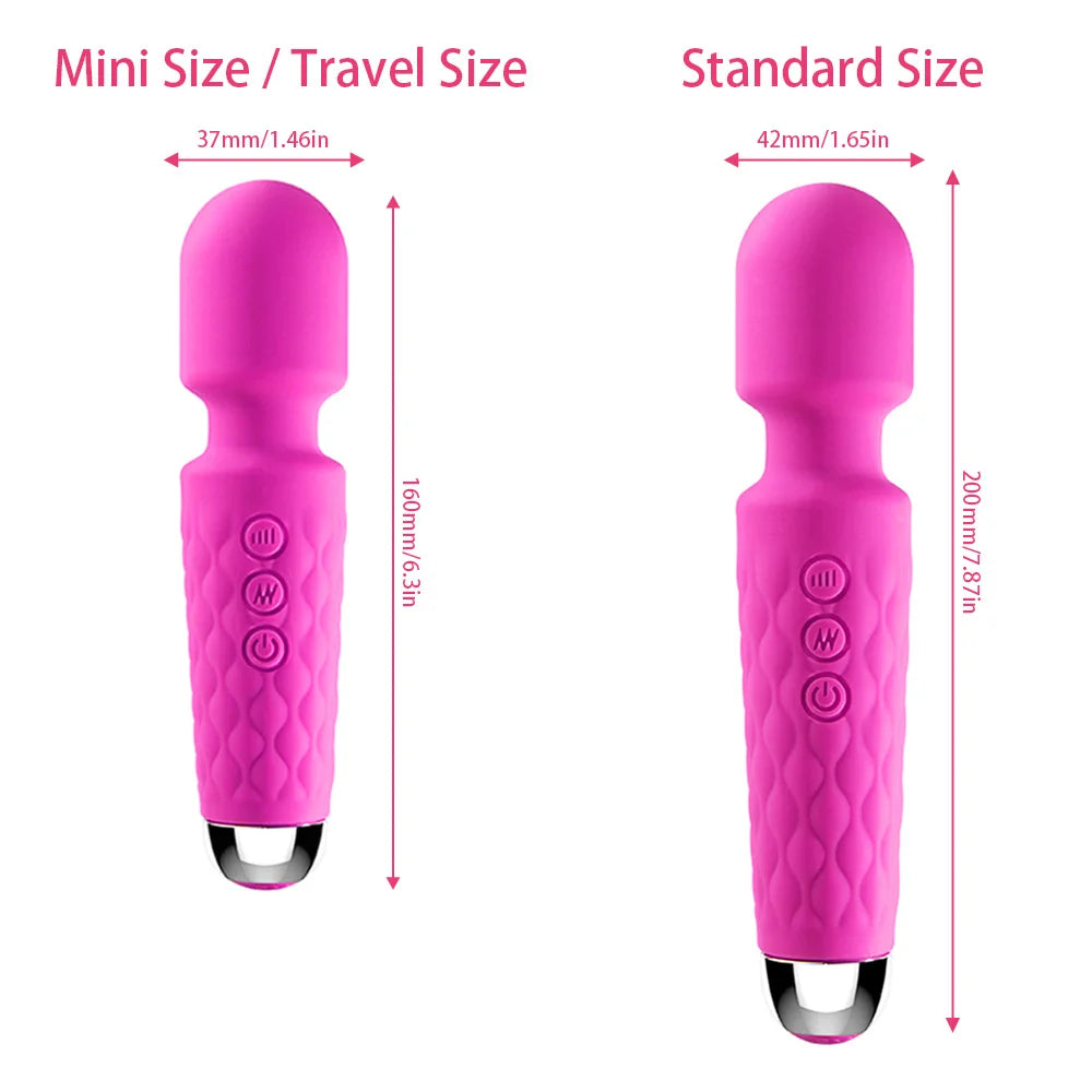 Women Female Masturbator Rechargeable Powerful Clit Stimulator Adult Vagina Sex Toy Magic Av Mini Wand Massager Dildo Vibrator