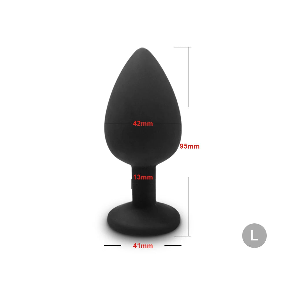 Anal Plug Butt Plug for Woman Men Soft Silicone 3 Different Size Sex Toys Bullet Vibrator Anal Unisex Gay Anal Toys for Adults