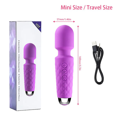 Women Female Masturbator Rechargeable Powerful Clit Stimulator Adult Vagina Sex Toy Magic Av Mini Wand Massager Dildo Vibrator