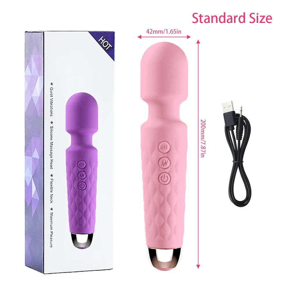 Women Female Masturbator Rechargeable Powerful Clit Stimulator Adult Vagina Sex Toy Magic Av Mini Wand Massager Dildo Vibrator