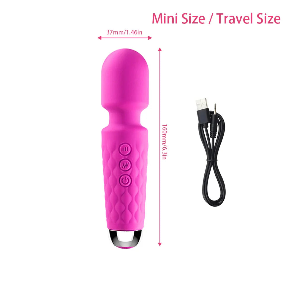 Women Female Masturbator Rechargeable Powerful Clit Stimulator Adult Vagina Sex Toy Magic Av Mini Wand Massager Dildo Vibrator