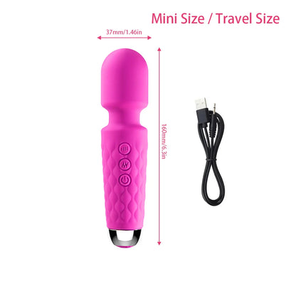 Women Female Masturbator Rechargeable Powerful Clit Stimulator Adult Vagina Sex Toy Magic Av Mini Wand Massager Dildo Vibrator